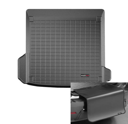 Weathertech Cargo Trunk Liner with Bumper Protector for Audi Q8, Q8, SQ8 - Behind 2nd Row w/Bumper Protector (401236SK), Black