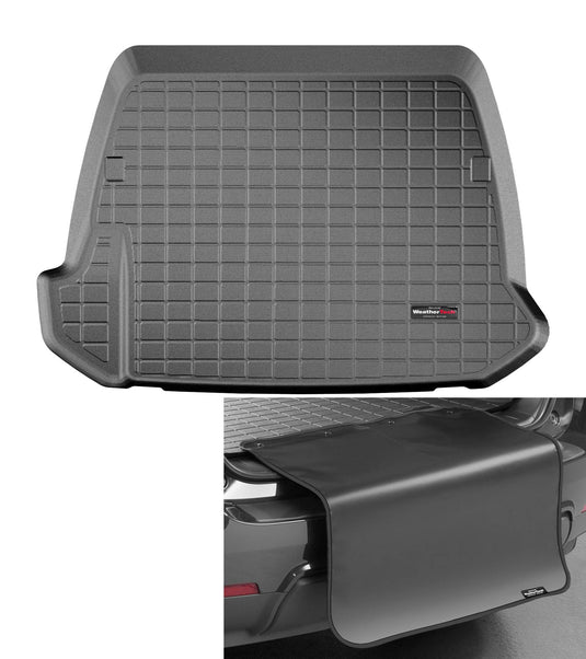 Weathertech Cargo Trunk Liner with Bumper Protector for Volvo S60, S60 Cross Country, Trunk with Bumper Protector (40770SK), Black