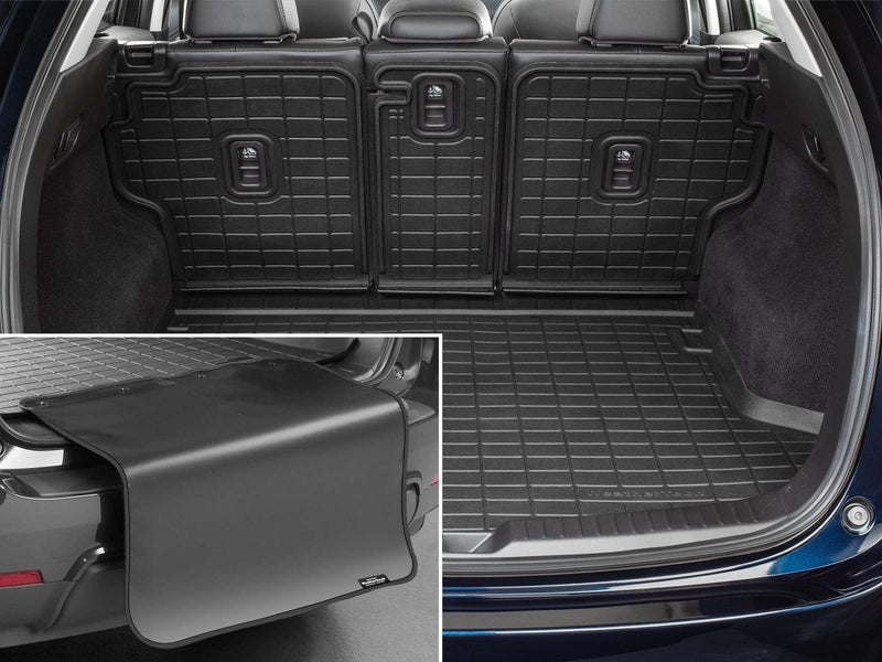Load image into Gallery viewer, WeatherTech Seatback Cargo Liner HP Mats for Mazda CX-5 - Behind 2nd Row Seating with Bumper Protector (401504IMSK), Black

