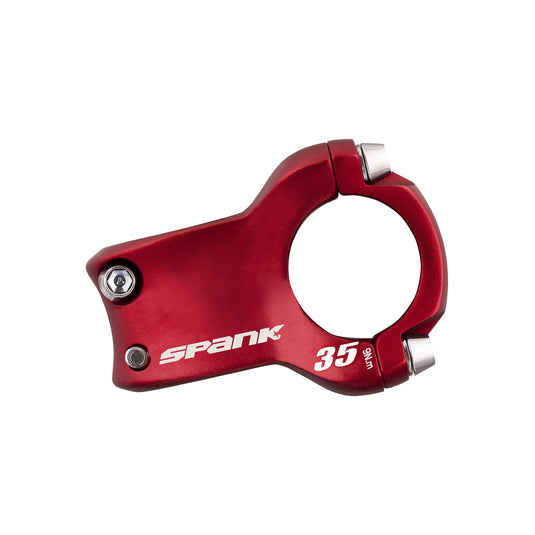 SPANK Spike Race 2 Shot-Peen Anodized MTB Bicycle Stem (Red, 35mm), Lightweight and Strong Alloy Stem for Mountain Bike, Mountain Bike Stem Short Handlebar, Stem for Most Bicycle, Cycling - RACKTRENDZ