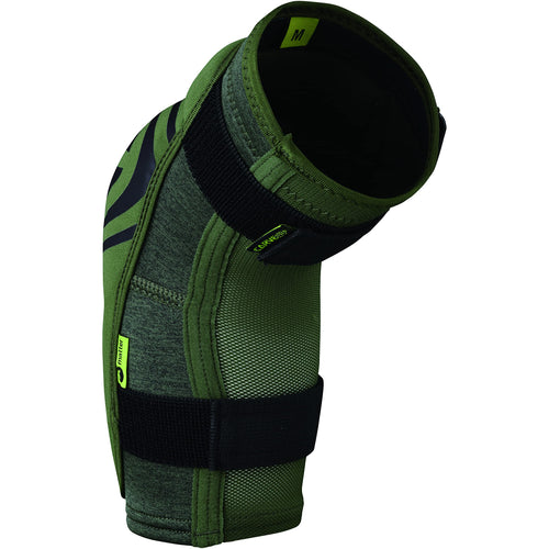 ixs Unisex Carve Evo+ Breathable Moisture-Wicking Padded Protective Elbow Guard, Elbow Protector, Elbow Sleeve, Elbow Pads Women & Men, Mountain Bike Pads, (Olive, S) - RACKTRENDZ