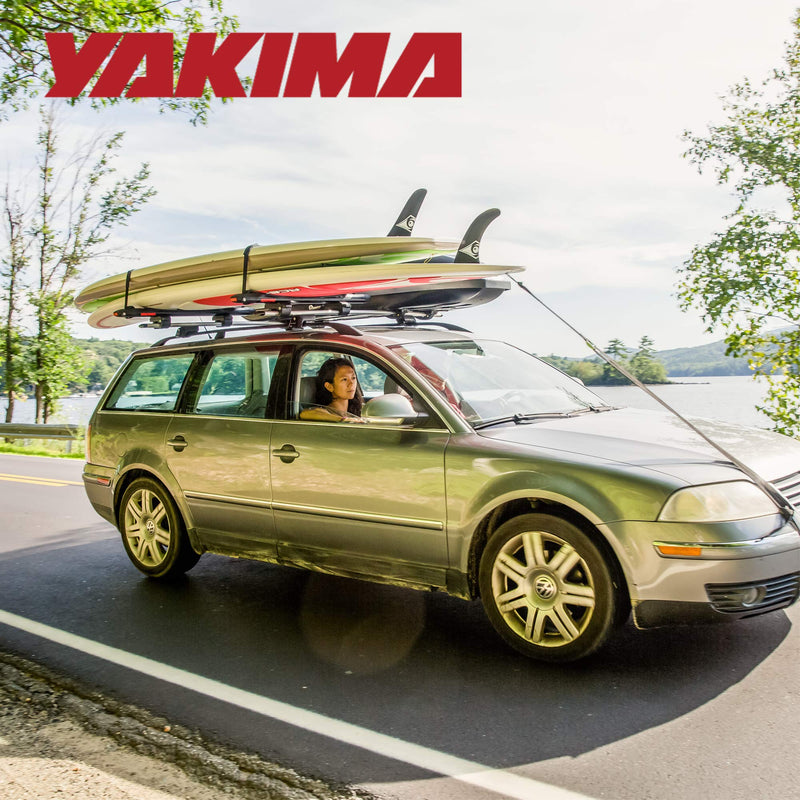 Load image into Gallery viewer, Yakima SupDawg Fully Assembled Rooftop SUP &amp; Surfboard Mount, Holds 2 Boards up to 36&quot; Wide, Tool-Free Installation, Integrated Rollers, SKS Locks
