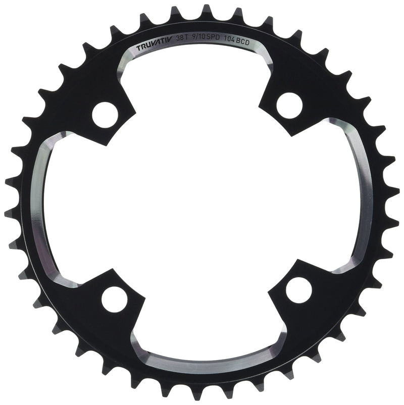 Load image into Gallery viewer, Truvativ Chainring DH 38T 4 Bolt 104 mm BCD X0DH Aluminium Blast Black 1 x 10, 11.6215.188.400 - RACKTRENDZ
