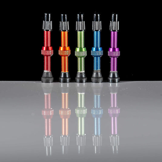 Stan's NoTubes Universal Tubeless Presta Valve Stem Pair, Aluminum Stems, 44mm, Red - RACKTRENDZ