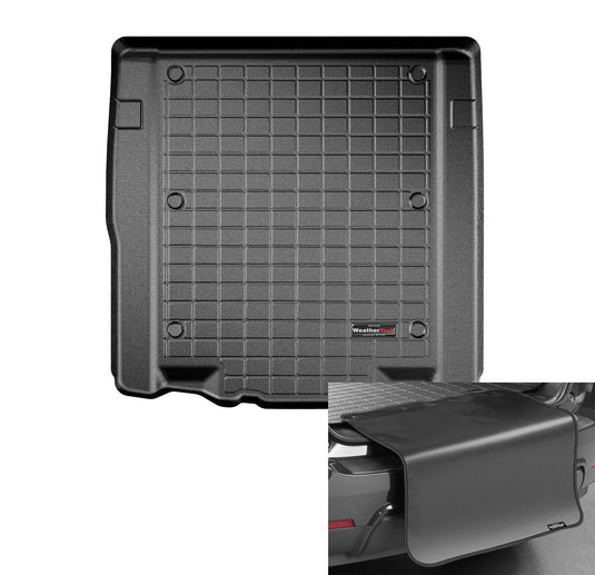 Weathertech Cargo Trunk Liner with Bumper Protector for BMW 330e - Trunk with Bumper Protector (401074SK), Black