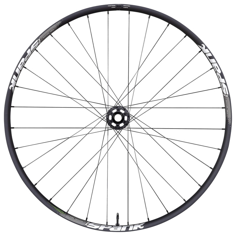 Load image into Gallery viewer, Spank 350 Vibrocore Front Wheel - 27.5&quot;, 15 x 100mm Boost, 6-Bolt, Black - RACKTRENDZ
