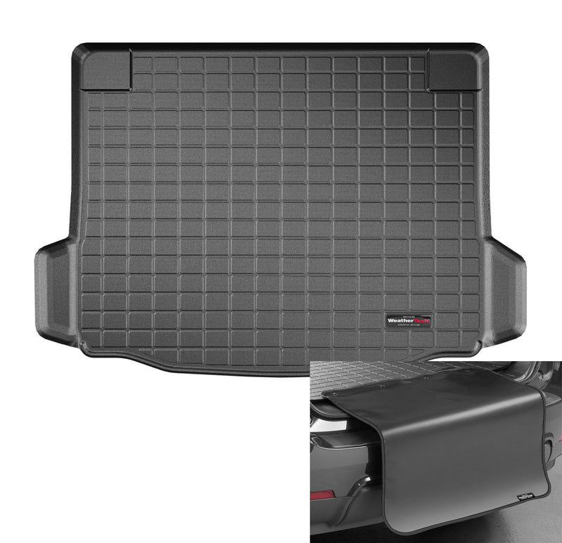 Load image into Gallery viewer, Weathertech Cargo Trunk Liner with Bumper Protector for BMW X3 M40i, X3 M Competition, X3 30i - Behind 2nd Row w/Bumper Protector (401087SK), Black
