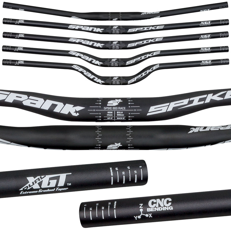 Chargez l&#39;image dans la visionneuse de la galerie, Spank Spike 800 Race Bar 50R Bike Handlebars, Black - RACKTRENDZ
