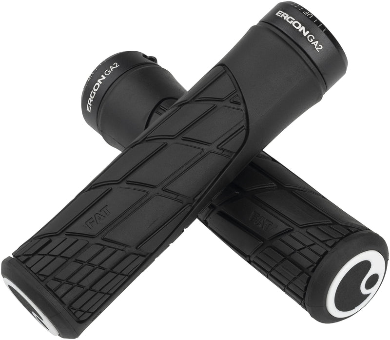 Chargez l&#39;image dans la visionneuse de la galerie, Ergon GA2 Fat Ergonomic Bike Handlebar Grips, MTB Mountain, (2) Grips, Black/One Size - RACKTRENDZ
