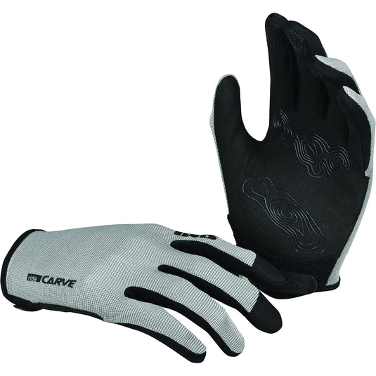IXS Unisex Carve Digger Gloves - Silicone Grippers and Slip on Design with Touchscreen/Biking/Hiking Compatible (Graphite L) - RACKTRENDZ