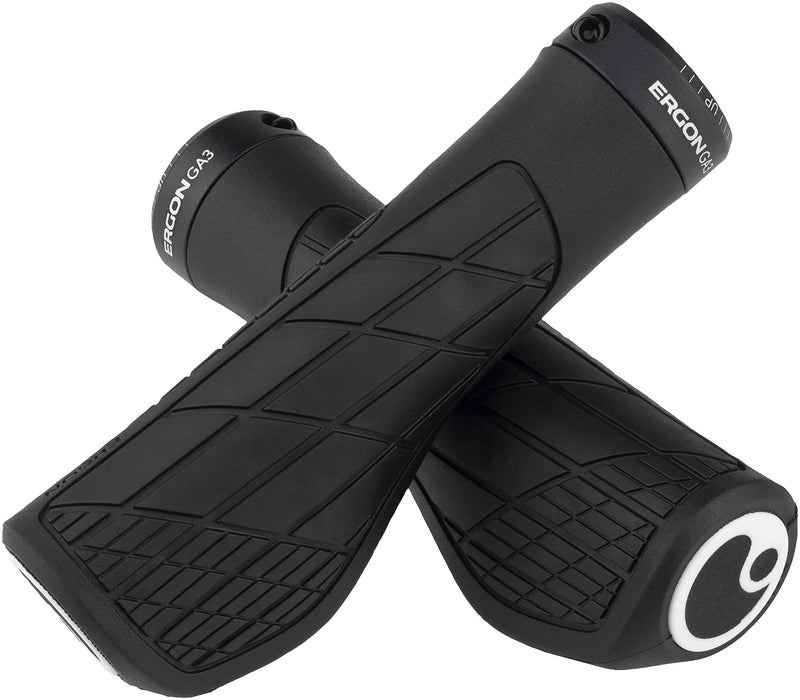 Load image into Gallery viewer, Ergon - GA3 Ergonomic Lock-on Bicycle Handlebar Grips | Standard Compatibility | for All Mountain, XC, Trail, Touring Bikes Bikes | Small | Black - RACKTRENDZ
