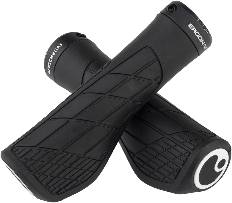 Chargez l&#39;image dans la visionneuse de la galerie, Ergon - GA3 Ergonomic Lock-on Bicycle Handlebar Grips | Standard Compatibility | for All Mountain, XC, Trail, Touring Bikes Bikes | Small | Black - RACKTRENDZ
