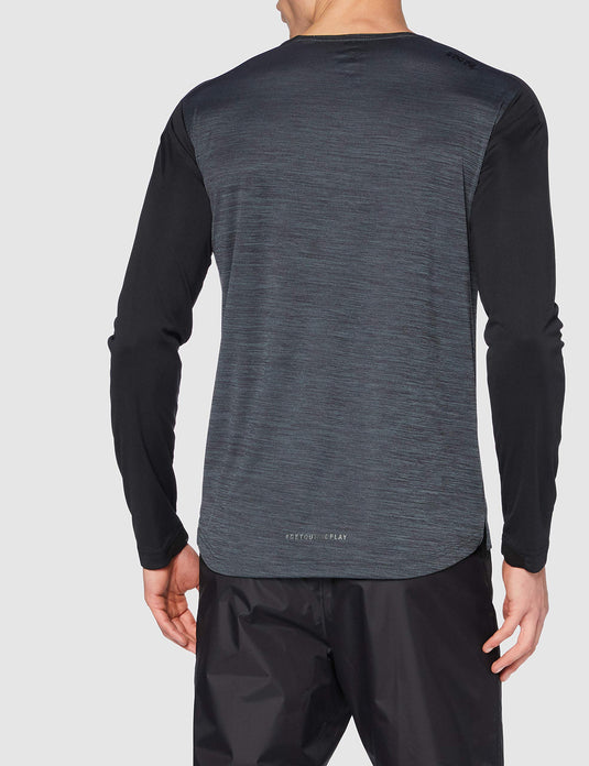 IXS Flow X Long Sleeve Jersey Graphit-Solid Black XL - RACKTRENDZ