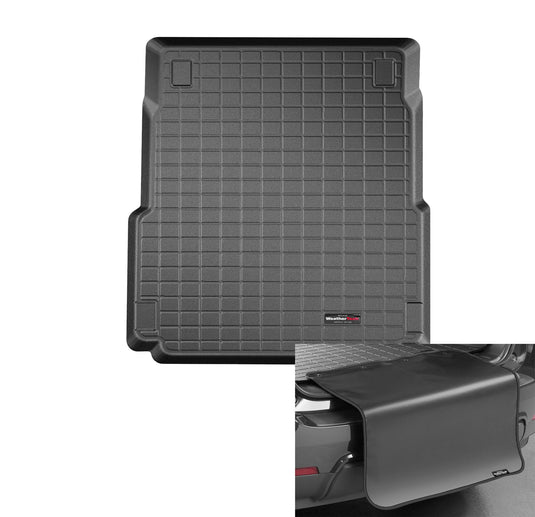 Weathertech Cargo Trunk Liner with Bumper Protector for Porsche® Panamera E-Hybrid - Behind 2nd Row w/Bumper Protector (401228SK), Black
