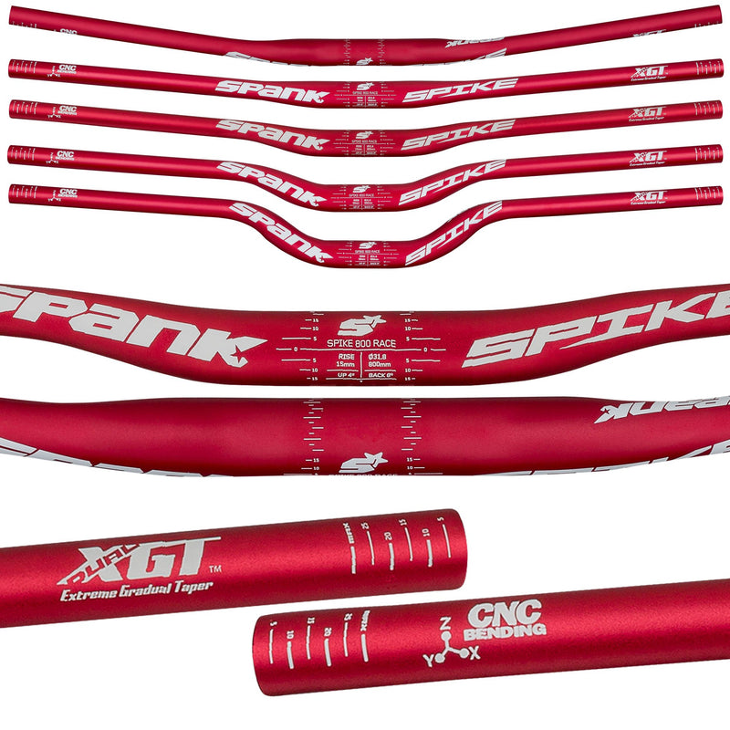 Chargez l&#39;image dans la visionneuse de la galerie, Spank Spike 800 Race Bar 30R Bike Handlebars, Red - RACKTRENDZ
