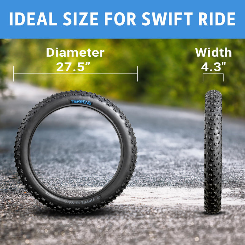 Load image into Gallery viewer, YKY 27.5x4.3 3STUD 120TPI BLK
