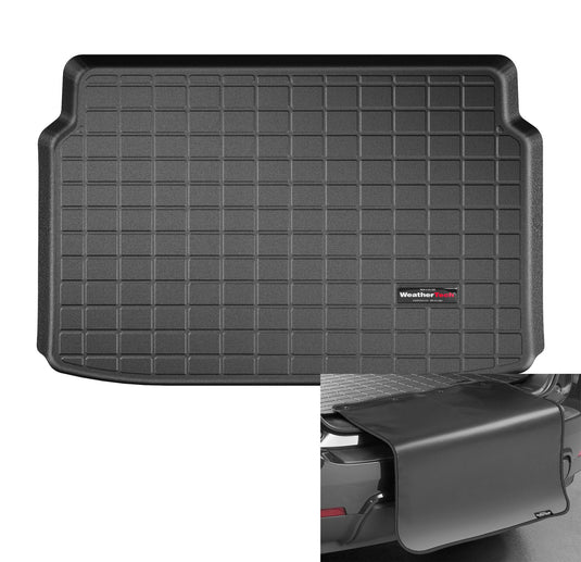 Weathertech Cargo Trunk Liner with Bumper Protector for Ford EcoSport, EcoSport, Behind 2nd Row w/Bumper Protector (401125SK), Black