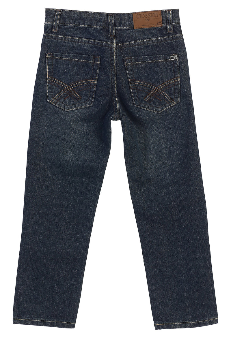Load image into Gallery viewer, Gioberti Big Boys Slim Fit Stone Washed Denim Jeans, 5 Pockets, Indigo, Size 10 - RACKTRENDZ
