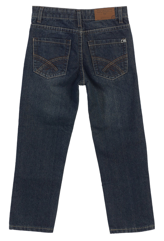 Gioberti Big Boys Slim Fit Stone Washed Denim Jeans, 5 Pockets, Indigo, Size 12 - RACKTRENDZ