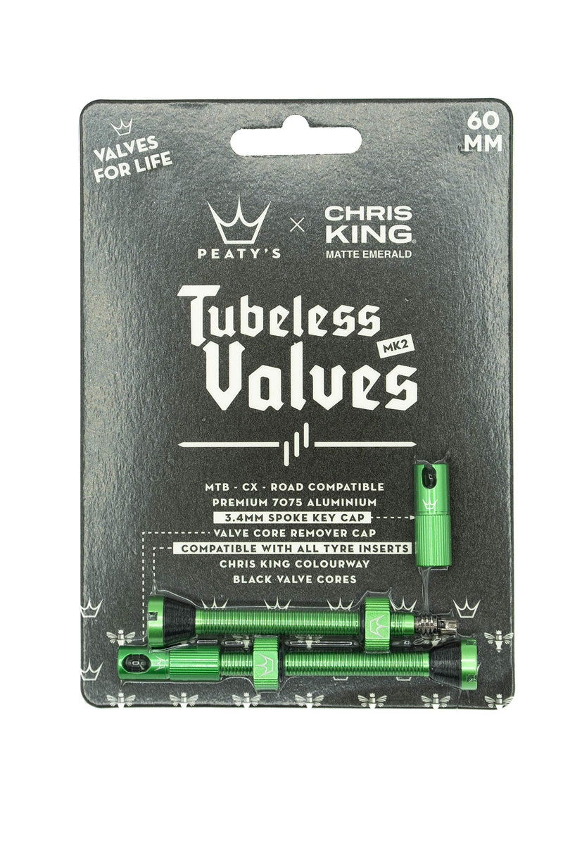 Chargez l&#39;image dans la visionneuse de la galerie, Peatys Valve Tubeless Pv Mk2 60Mm Aly Emerald - RACKTRENDZ
