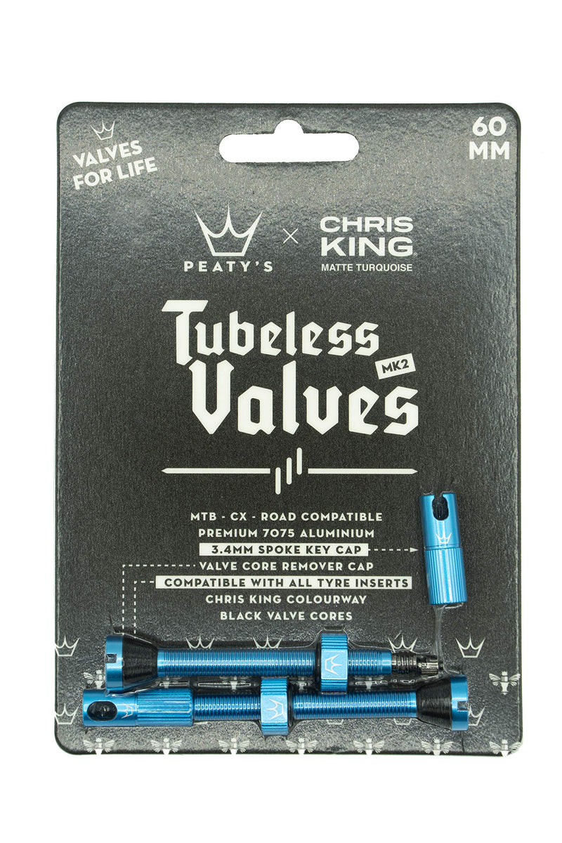 Chargez l&#39;image dans la visionneuse de la galerie, Peatys Valve Tubeless Pv Mk2 60Mm Aly Turq - RACKTRENDZ
