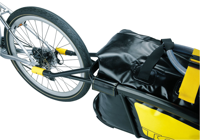 Load image into Gallery viewer, Topeak Journey Trailer Aluminum Main Frame Water Proof Drybag with Rear wheel, Rear Fender and Flag (Black) - RACKTRENDZ
