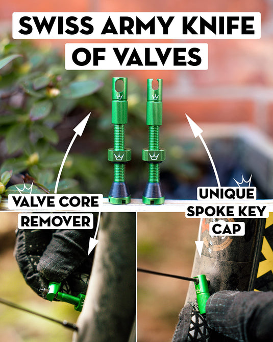 Peatys Valve Tubeless Pv Mk2 42Mm Aly Emerald - RACKTRENDZ