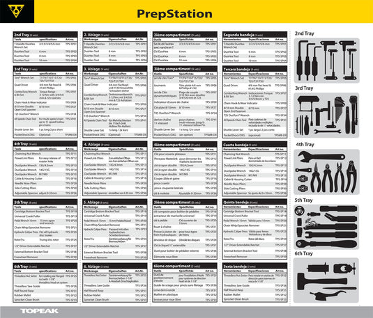 Topeak PrepStation Rolling Tool Station with 40 tools - RACKTRENDZ