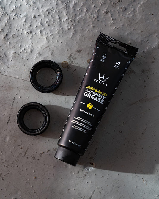Peaty's Bike Suspension Assembly Grease (75g) - Premium Plush Performance Paste Butter, Fork, Shock, Dropper Post, Controlled Shear Thinning for Consistent Smooth Function, Road Gravel Mountain Bikes - RACKTRENDZ