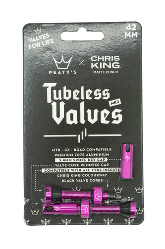 Peaty's x Chris King (MK2) Tubeless Valves, 42mm, Punch - RACKTRENDZ