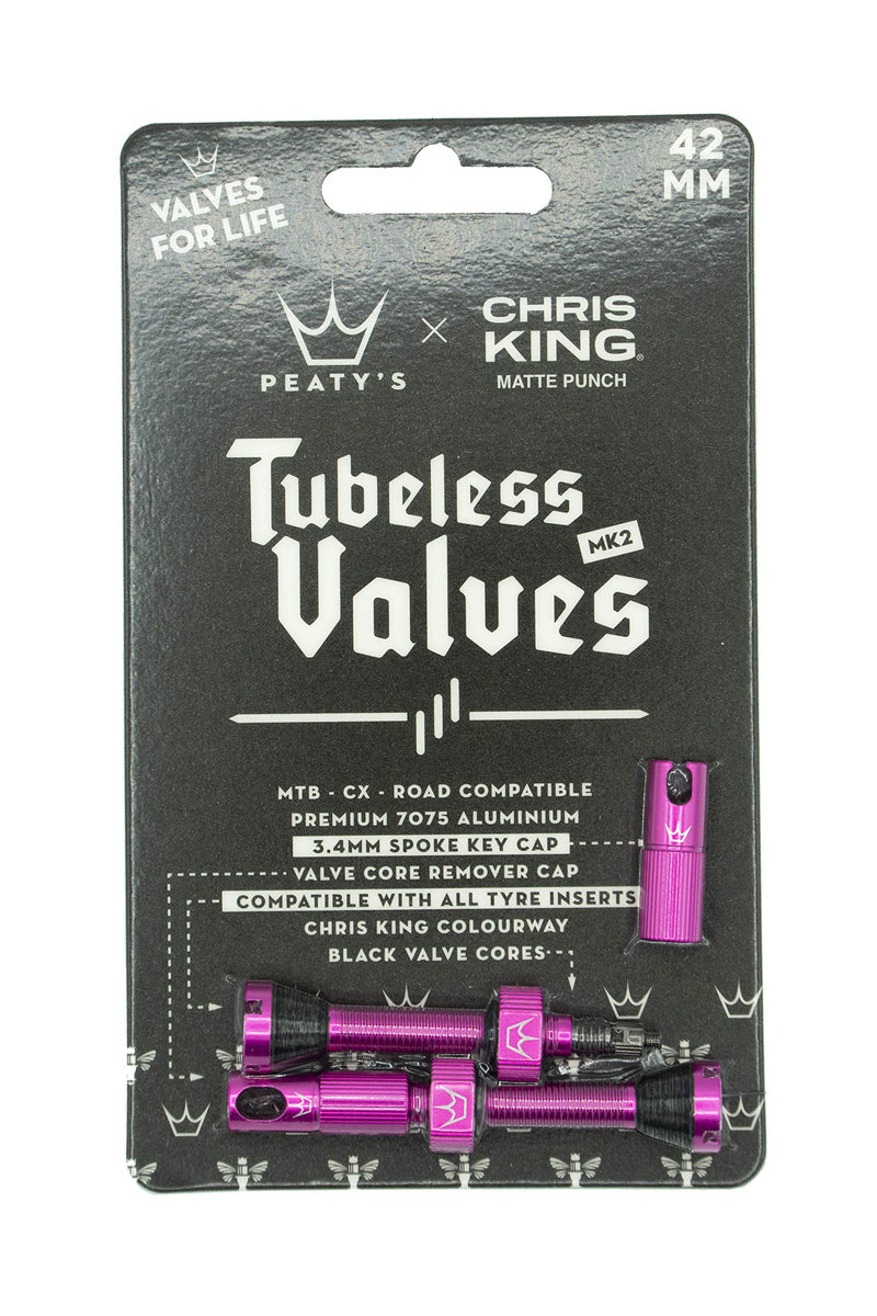 Chargez l&#39;image dans la visionneuse de la galerie, Peaty&#39;s x Chris King (MK2) Tubeless Valves, 42mm, Punch - RACKTRENDZ
