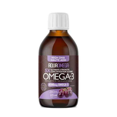 AquaOmega 5x Ultimate Strength High DHA Omega-3 Liquid