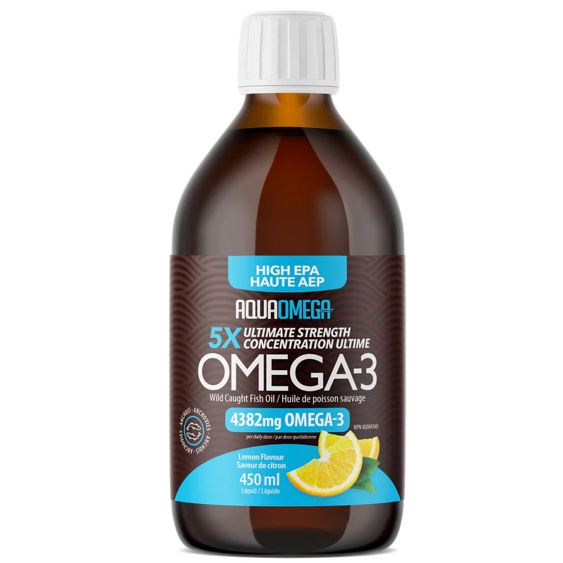 Chargez l&#39;image dans la visionneuse de la galerie, AquaOmega 5x Ultimate Strength High EPA Omega-3 Liquid

