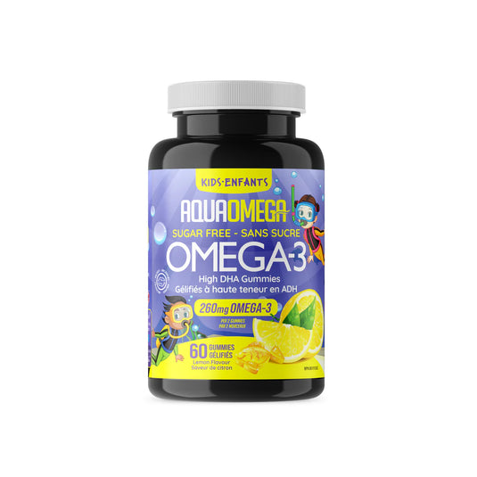 AquaOmega Kids Omega-3 Gummies - High DHA with EPA and Vitamin D