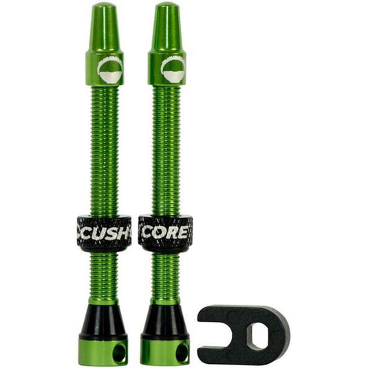 CUSHCORE CUSHCORE VALVE STEMS 55MM GREEN (2 PACK)