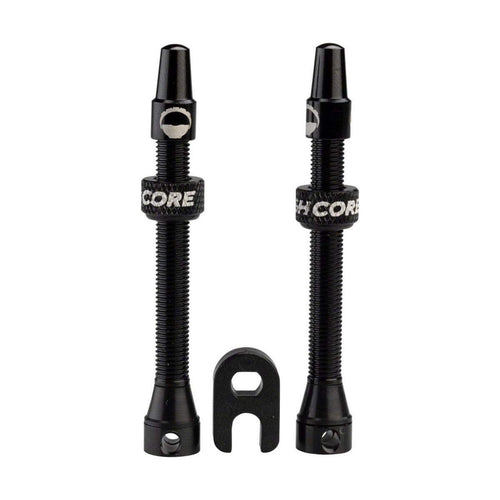 CUSHCORE CUSHCORE VALVE STEMS 55MM BLACK (2 PACK)