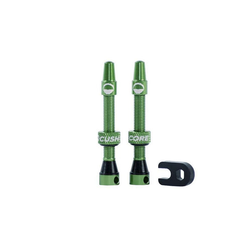 CUSHCORE CUSHCORE VALVE STEMS 44MM GREEN (2 PACK)