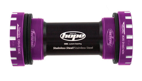 HOPE BOTTOM BRACKET STAINLESS 68/73MM - PURPLE