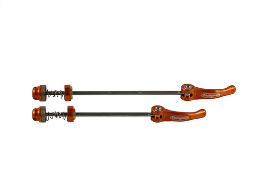 HOPE QUICK RELEASE SKEWER PAIR ORANGE - ROAD 130MM