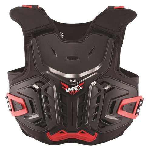 LEATT LEATT PROTECTION ARMOUR CHEST PROTECTOR 4.5 BLACK/RED (134-146CM) JUNIOR S/M