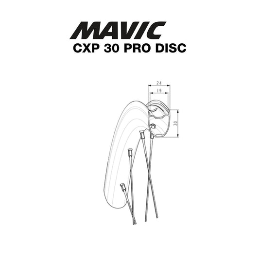 MAVIC RIM CXP PRO 30 DISC - 24H