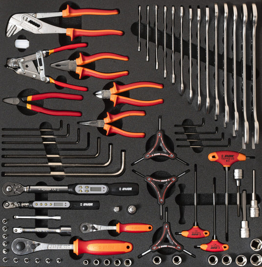 Unior Tools Set of tools in tray 4 for 2600A and 2600C - Torque tools and pliers