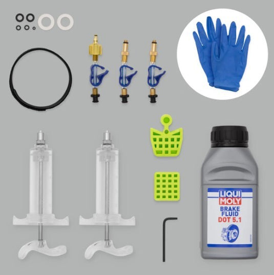 Unior Tools SRAM WRKSHP BLEED KIT - ALL FITTINGS W DOT 5.1