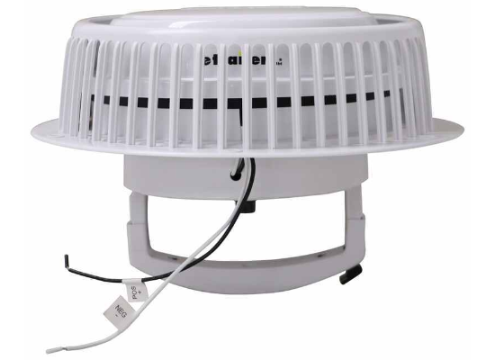 Load image into Gallery viewer, Maxxair 00-03810W - MaxxFan Dome Plus Roof Vent with LEDs 12V fan 6&quot; Diameter Manual Lift White - RACKTRENDZ

