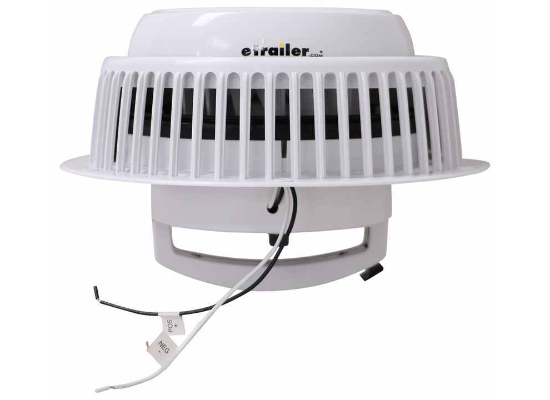 Load image into Gallery viewer, Maxxair 00-03812W - MaxxFan Dome Roof Vent with 12V fan 6&quot; Diameter Manual Lift White - RACKTRENDZ
