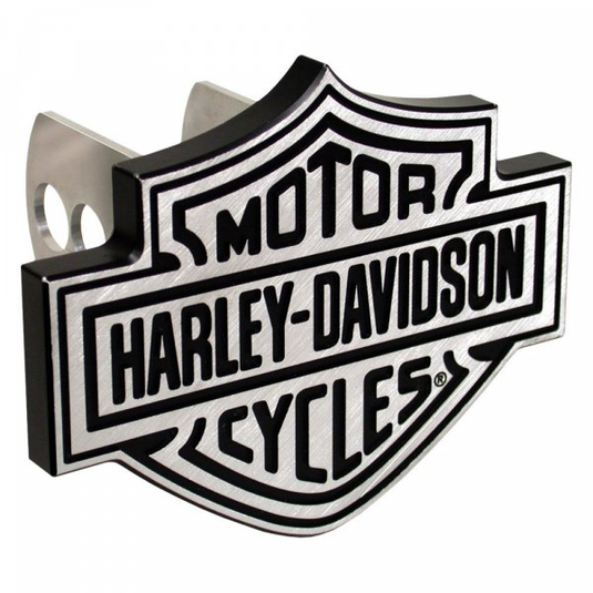 Plasticolor 002238 - Chrome Hitch Cover with Black Harley-Davidson Logo for 2" Receivers - RACKTRENDZ