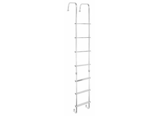 Load image into Gallery viewer, RV Pro 08-4650 - Outdoor Hinged Ladder - Aluminum - 99-1/2&quot; height x 12&quot; width - RACKTRENDZ
