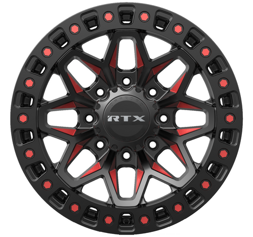 RTX® (Offroad) • 083282 • Zion • Noir brillant fraisé rouge • 18x9 8x180 ET20 CB125