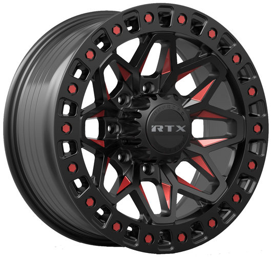 RTX® (Offroad) • 083282 • Zion • Noir brillant fraisé rouge • 18x9 8x180 ET20 CB125