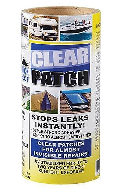 Cofair Products QRCP86 - Quick Roof Clear Repair Tape Roll 8" x 6' - RACKTRENDZ